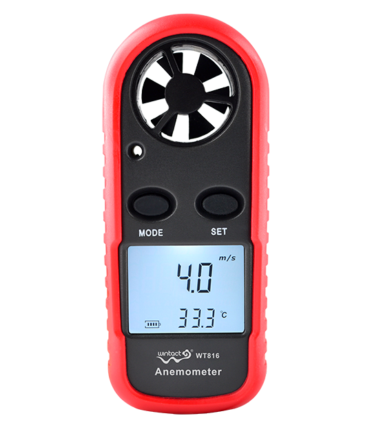 Анемометр цифровой 0,1-30м/с, -10-45°C WINTACT WT816 Харків - зображення 1