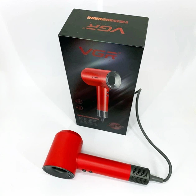 Фен VGR V-445 RED 1600 Вт красный Київ - зображення 6