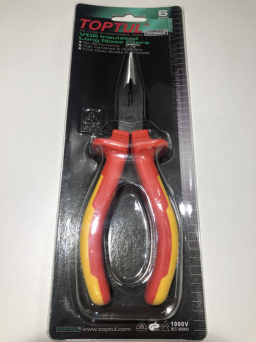 Плоскогубцы диэлектрические удлиненные 6" 1000V VDE TOPTUL DGCB2206 Харків - зображення 8