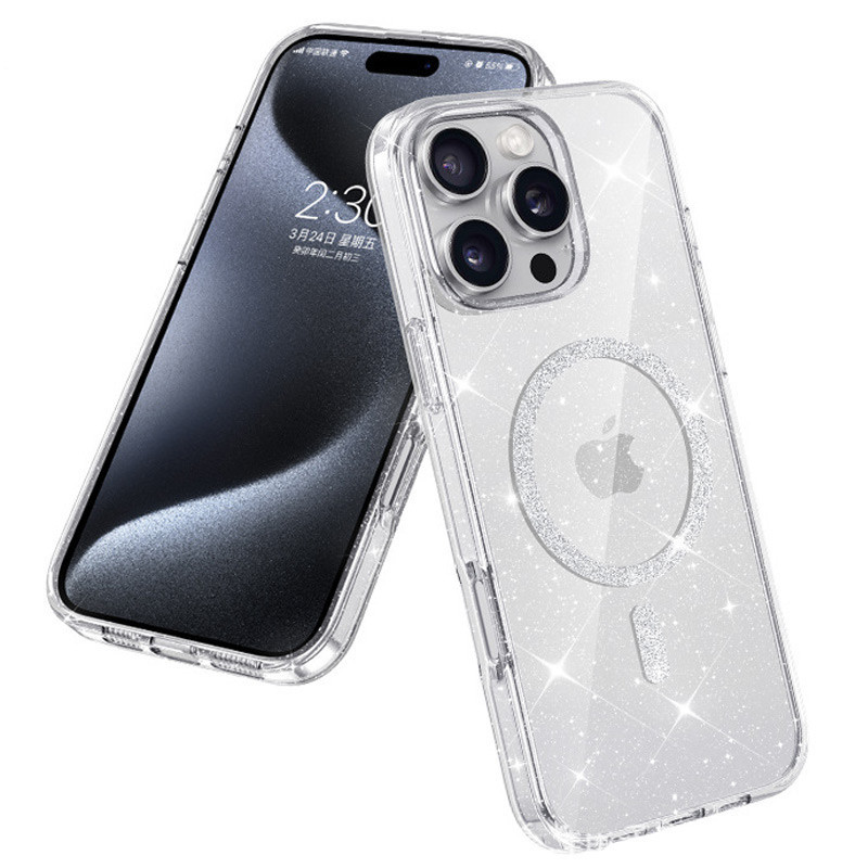 Чехол TPU Eclipse Sparkle Magnetic Fit для Apple iPhone 16 Pro (6.3") Херсон - зображення 2