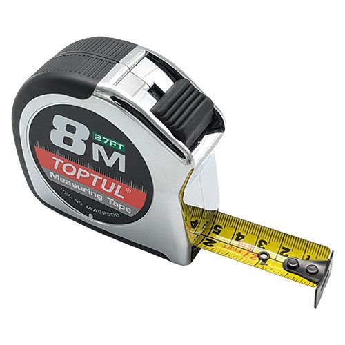 Рулетка профессиональная 8м*25мм TOPTUL IAAE2508 Харків - зображення 2
