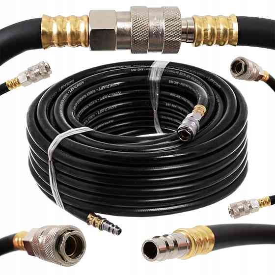 Шланг для пневмоинструмента 20м 10x17мм (20 атм) резиновый армированный AIRKRAFT AHC-10-H Харьков