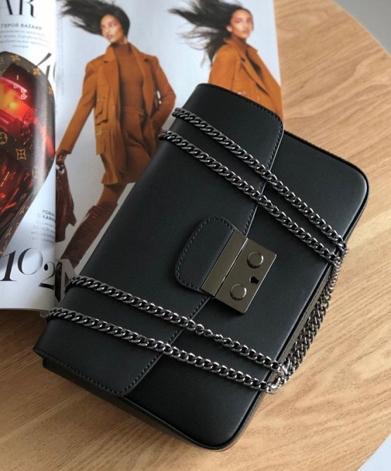 фурла сумка в натуральной гладкой коже Итальянская базовая моделька на цепочке TS000026 Киев - изображение 1