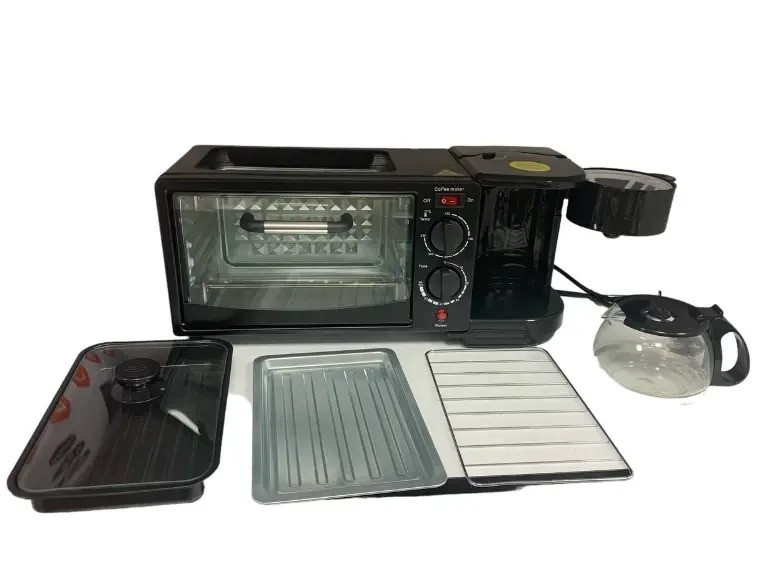 Електрична машина для сніданку 3в1 на 2800Вт Настільна піч кавоварка сковорода Одеса - зображення 3