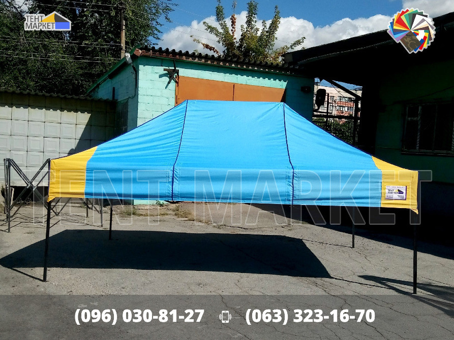 Намет 4.5х3.0 розсувний трансформер з міцним стальним каркасом. Шатри палатки розсувні виготовлення Запорожье - изображение 3