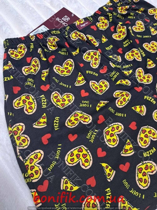 Мужские семейные трусы с рисунком "пицца-сердце" (арт. МБ 000270) Кривий Ріг - зображення 1