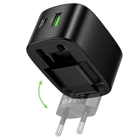 СЗУ Hoco CS102A Folding PD30W+QC3.0 (1USB-A/1C) Херсон