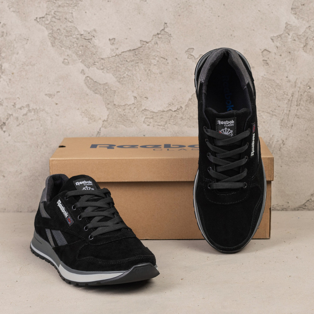 Мужские кожаные кроссовки Anser Black Киев - изображение 6