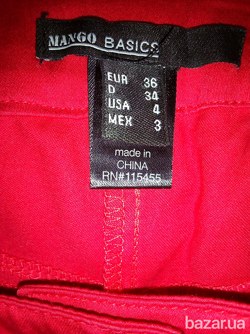 Бриджи женские Mango красного цвета 42/S разммер-size Киев - изображение 4