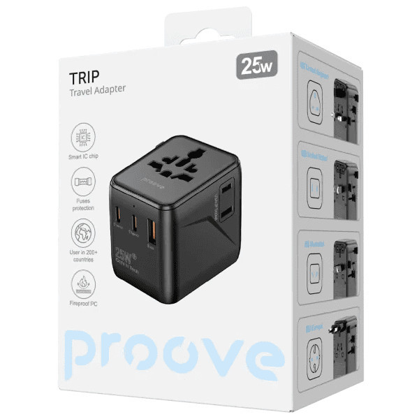 Мережевий перехідник Proove Trip 25W Black (TATL25310001) Харків - зображення 9