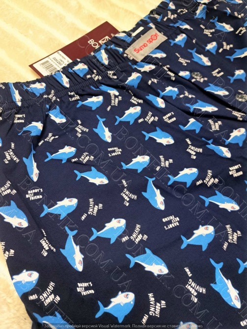 Мужские семейные трусы с рисунком акулы (арт. МБ 000260) Кривий Ріг - зображення 2