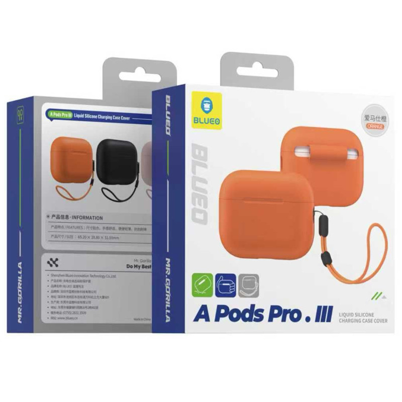 Силиконовый футляр BlueO Liquid silicone для наушников Airpods Pro 3 Херсон - изображение 2