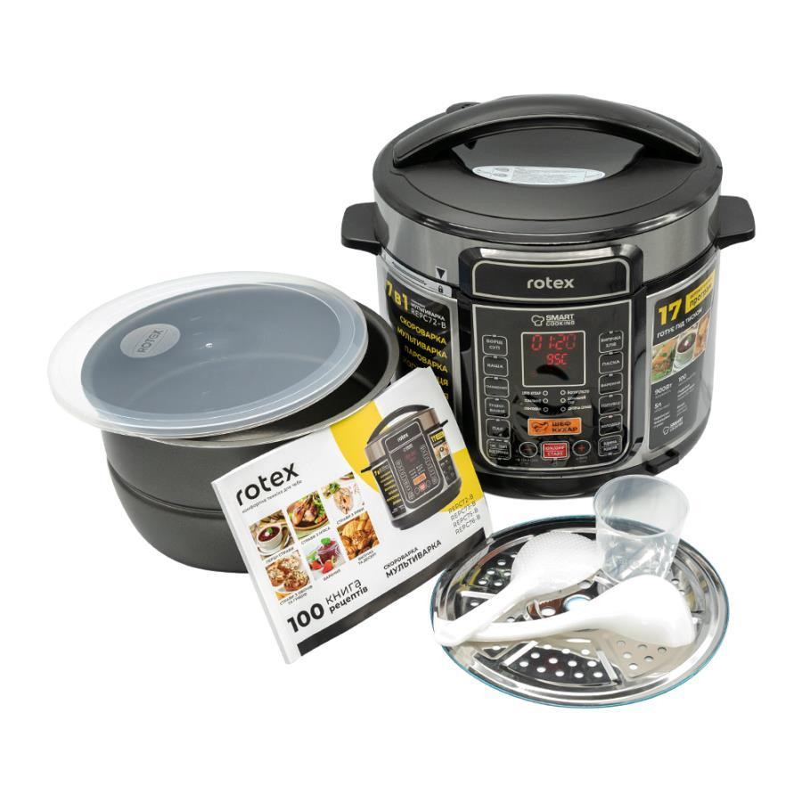 Мультиварка-скороварка Rotex REPС72-B 900 Вт Київ - зображення 6