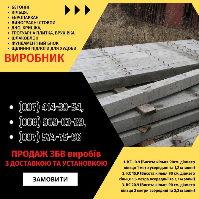 Залізобетонні кільця | Європаркан | Металовироби — Акабуд Кривий Ріг - зображення 6