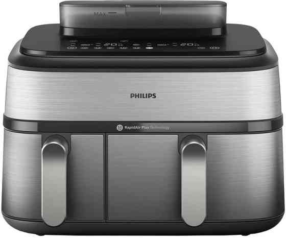 Мультипечь Philips Dual Basket Airfryer 5000 Series NA555/00 2750 Вт серебристая Київ