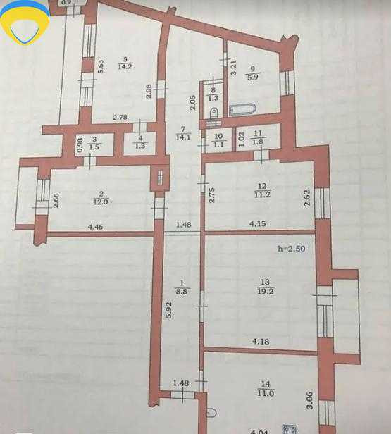 продажа 4-к квартира Одесса, Приморский, 87000 $ Одеса - зображення 1