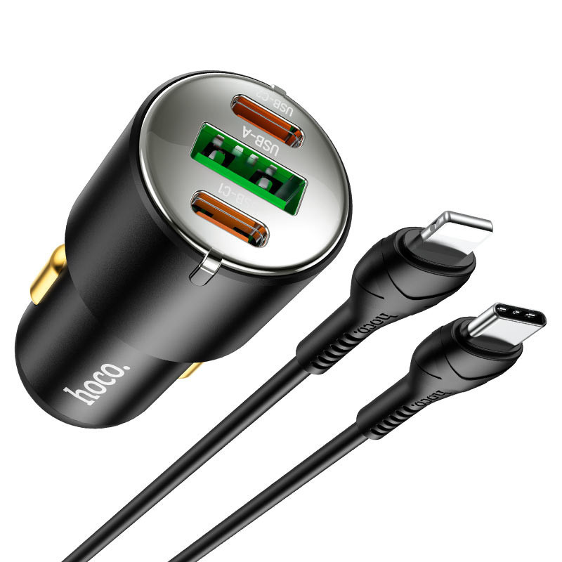 АЗУ Hoco NZ6 PD45W (2Type-C/1USB) + Type-C to Lightning Херсон - изображение 5