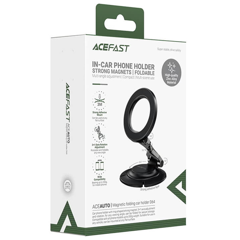 Автодержатель Acefast D64 Magnetic Wireless Херсон - изображение 5