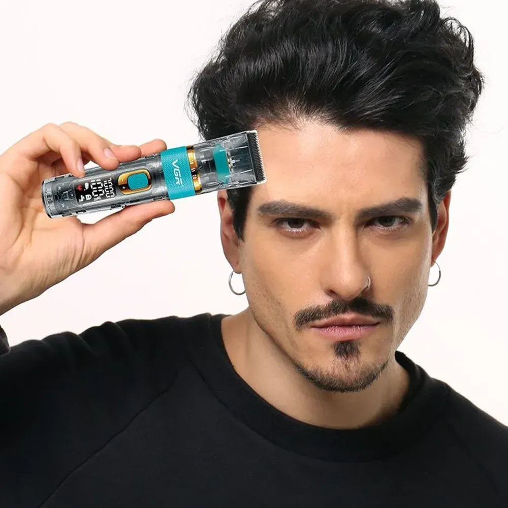 Машинка для стрижки аккумуляторная VGR V-695 10 Вт зеленая Киев - изображение 5