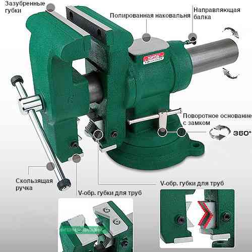 Тиски многофункциональные поворотные 150мм 6" TOPTUL DJAB0106 Харьков