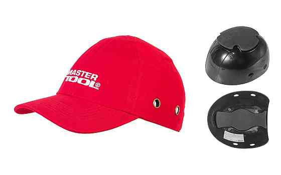 Каскетка защитная MASTERTOOL х/б ABS EVA-54-59 II-EN 812 красная 81-2003 Харків