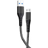 Кабель USB Grunhelm Micro USB GMC-02MLB 1 м черный Київ