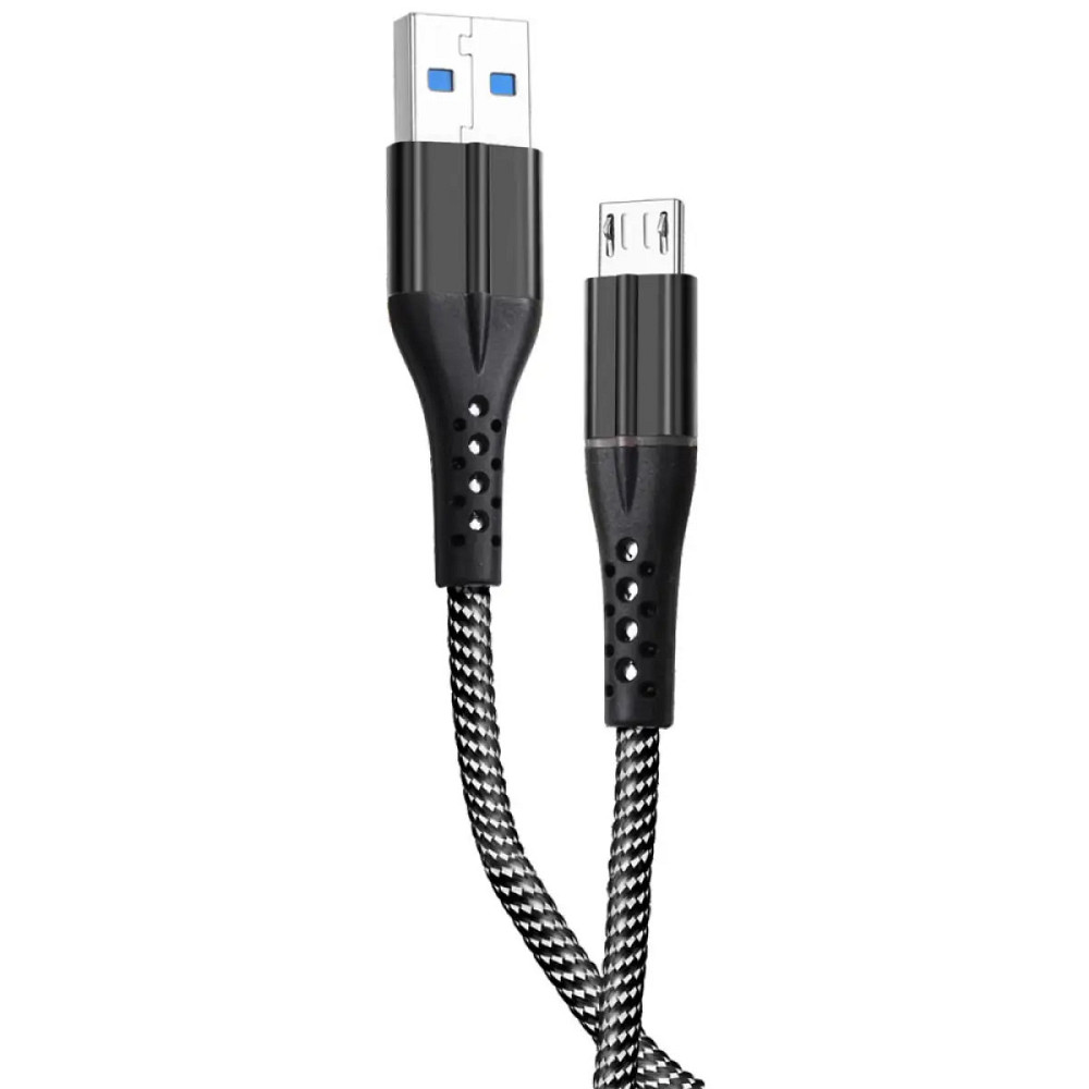 Кабель USB Grunhelm Micro USB GMC-02MLB 1 м черный Київ - зображення 1
