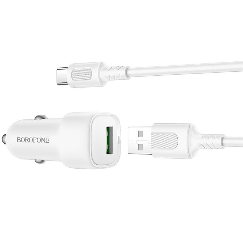 АЗУ Borofone BZ34 Cloud QC3.0 (1USB-A) + кабель USB to Type-C Херсон - зображення 3