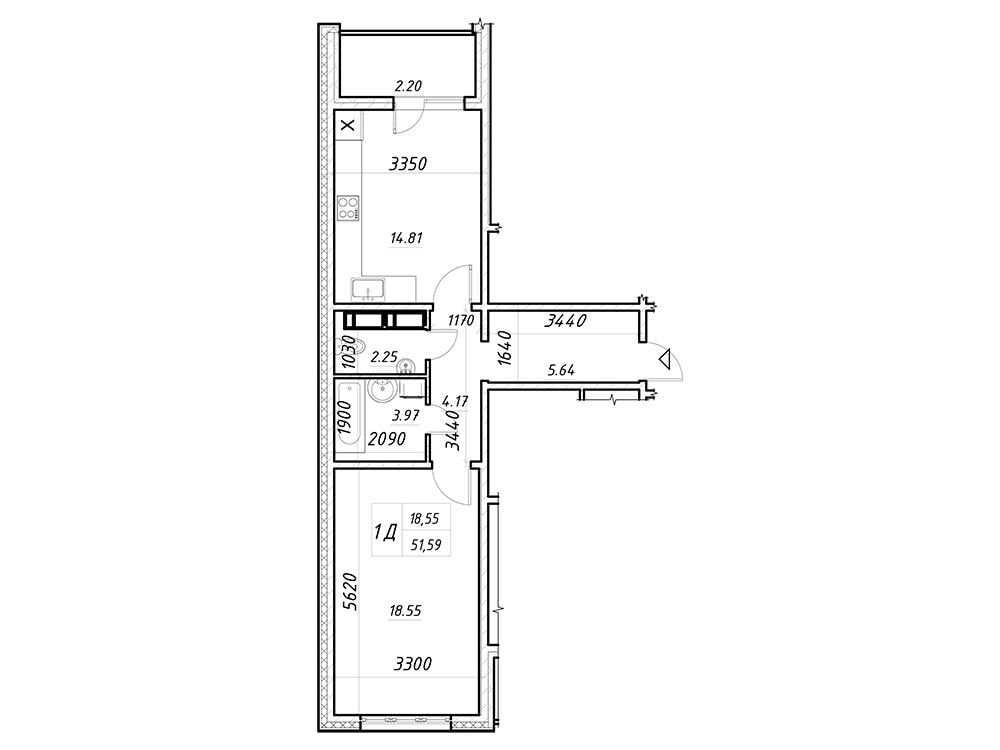 продажа 1-к квартира Киев, Оболонский, 57000 $ Київ - зображення 3