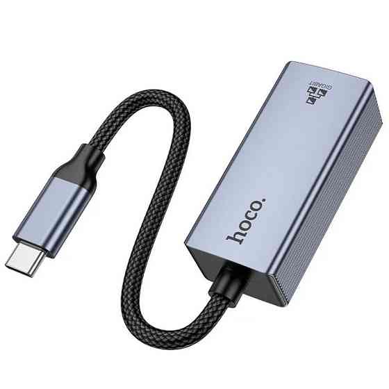 Переходник Hoco UA37 Portable Type-C to RJ45 1000 Mbs (0.15m) Херсон