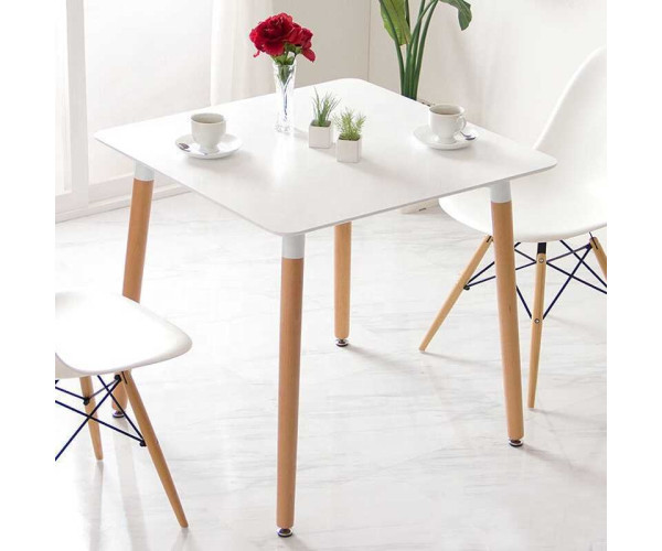 Стіл Нурі квадратний дерев'яний білий Дніпро - зображення 3