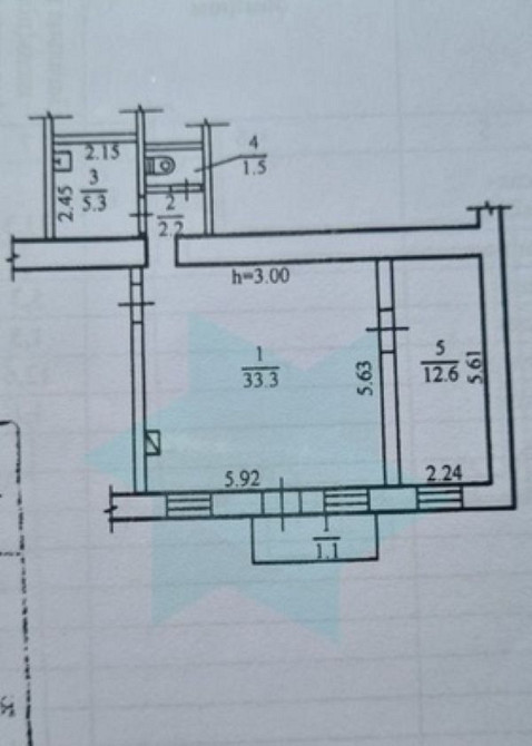 Продам. Офіс. 56 м.кв. 2/2, центр, вул.Старокозацька Днепр - изображение 4
