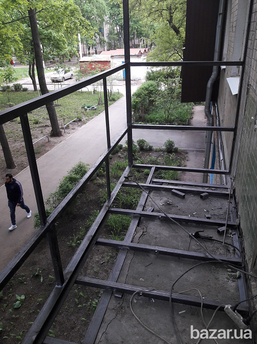 Расширение балкона с выносом по плите до 30 см, Харьковская обл. Харьков - изображение 1