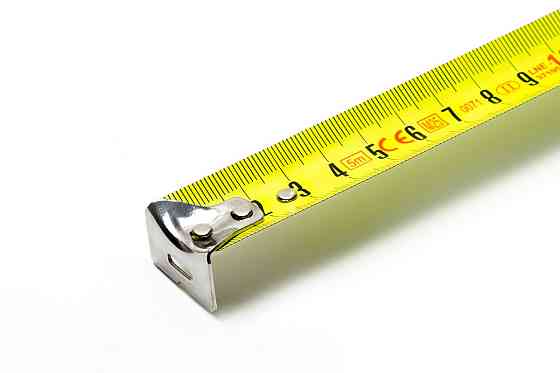 Рулетка WERTVOLL 5 м х 25 мм фиксатор полотна кнопка STOP покрытие TPR нейлоновое покрытие противоск Харків