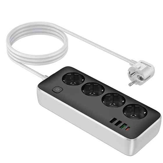 Удлинитель Hoco AC22 Sunlight (PD30W/1C/3A/4xSocket) (1.5m) Херсон
