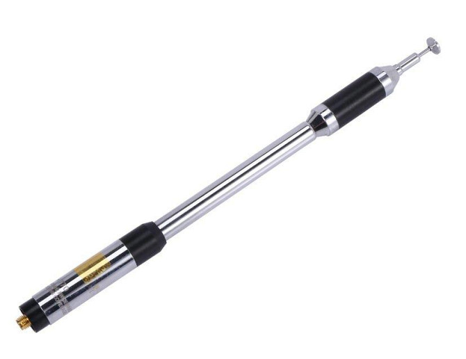 Антенна двухдиапазонная 144/430MHz 3.0/5.5dB, до 20W, телескопическая RH770, SMA-female разъем Днепр - изображение 1