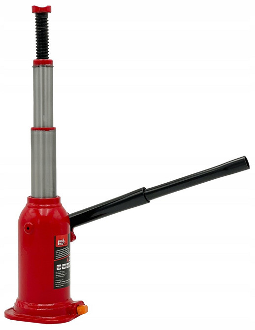 Домкрат низкий столбчатый бутылочный двухступенчатый 4 т 170–410 мм TORIN TH80402X Харків - зображення 4