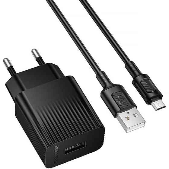 СЗУ Borofone BAS71A Source 10.5W (1USB-A) + кабель USB to MicroUSB Херсон