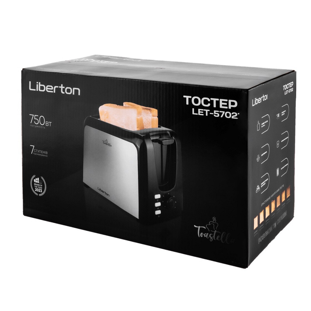 Тостер Liberton LET-5702 750 Вт серебристый Киев - изображение 10