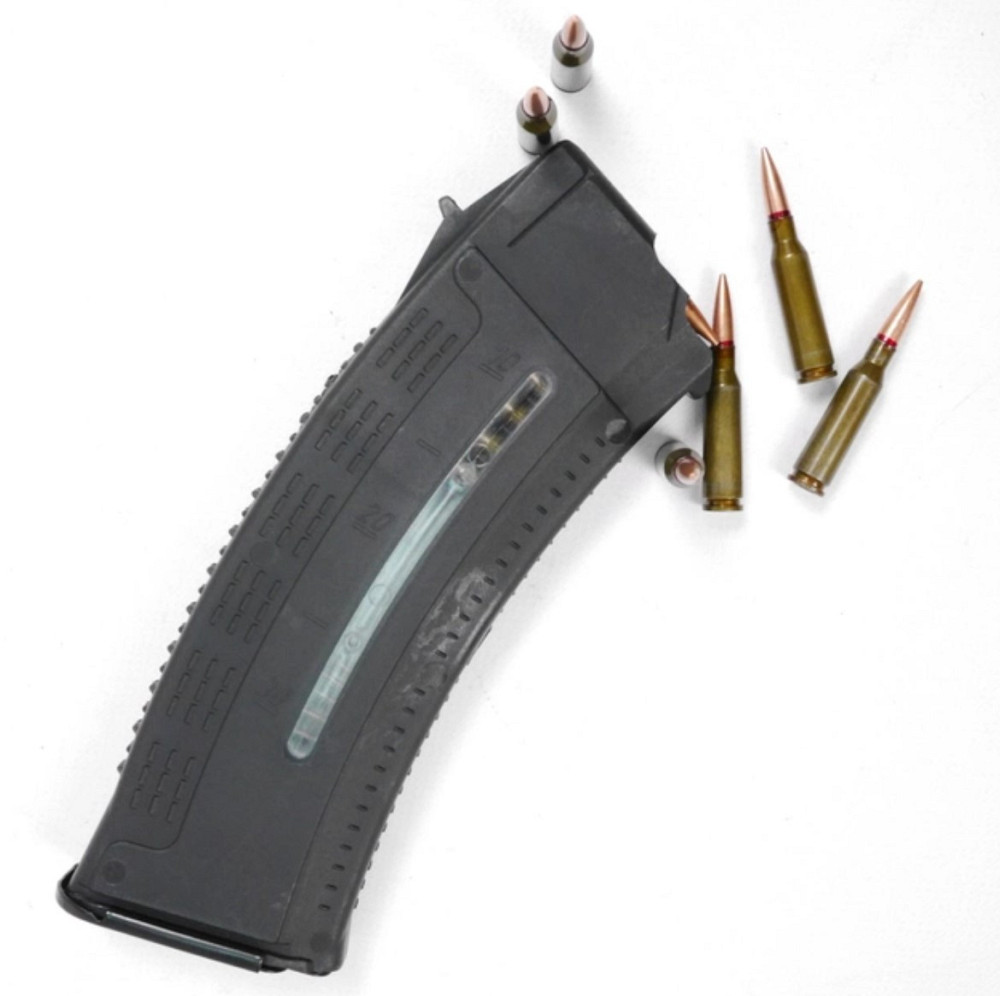 С окном 5,45*39 мм на 30 шт. для АК-74 РПК, АК, АКС, МК, ВП, САЙГА черный Херсон - изображение 11