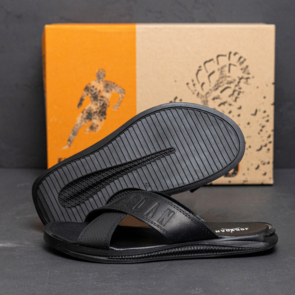 Мужские кожаные  летние шлепанцы-сланцы Jordan Київ - зображення 5