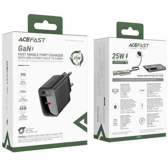СЗУ Acefast A104 GaN PD25W (1USB-C) Херсон