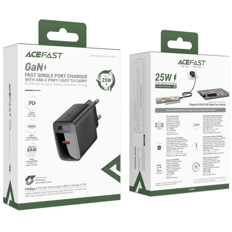 СЗУ Acefast A104 GaN PD25W (1USB-C) Херсон - изображение 4