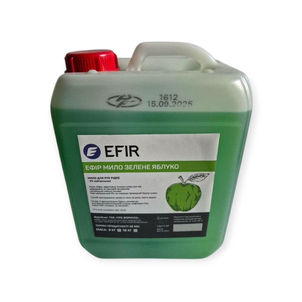 Жидкое мыло для рук и тела Efir Яблоко 5л Киев - изображение 1