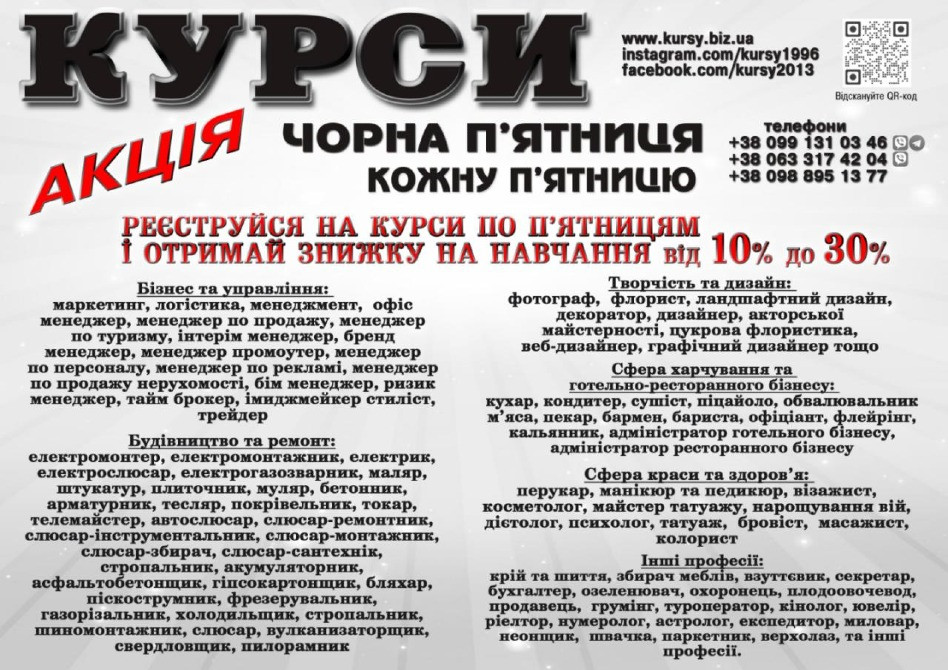 Курси кухаря, електрика, маляра, зварника, слюсаря Дніпро - зображення 1