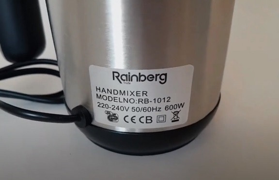 Миксер ручной Rainberg RB-1012 600 Вт серебристый Киев - изображение 9