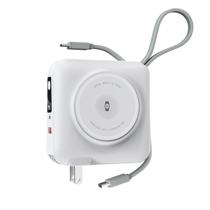 Портативное ЗУ Power Bank WIWU Wi-P051 6 in 1 PD45W с БЗУ+iWatch 15000 mAh Херсон - зображення 3