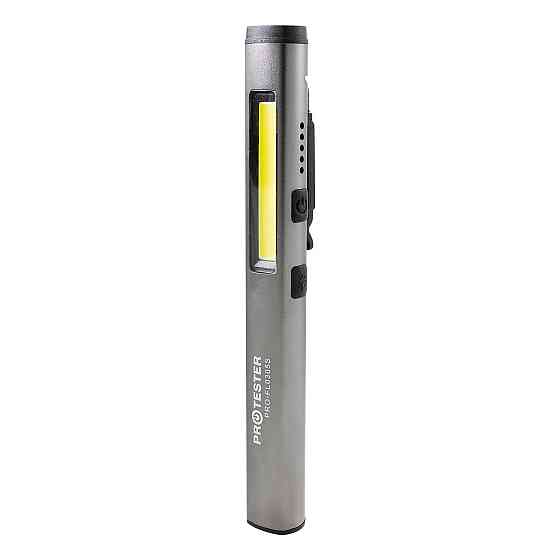Фонарик светодиодный алюминиевый (COB+LED) с УФ, лазером и магнитом Pen Light  PROTESTER PRO-FL0305S Харків