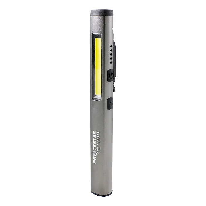 Фонарик светодиодный алюминиевый (COB+LED) с УФ, лазером и магнитом Pen Light  PROTESTER PRO-FL0305S Харків - зображення 1