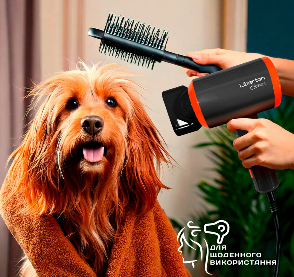 Фен Liberton LHD-6103 1100 Вт черный Київ - зображення 2